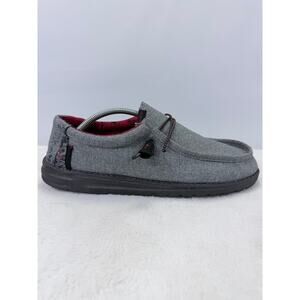 HEYDUDE Wally Eco Ascend Ripstop Grey Men's Slip-On Loafers Size 12